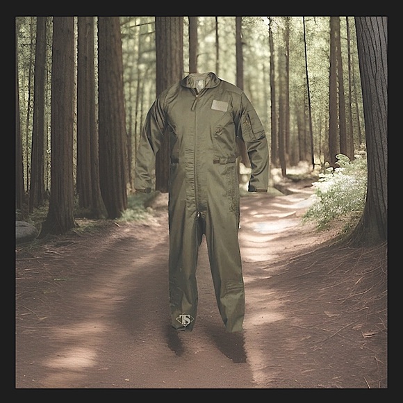42/44 Big & Tall Flight Crew Coveralls Jumpsuit OD Military Top Gun Costume? NEW - Picture 1 of 3